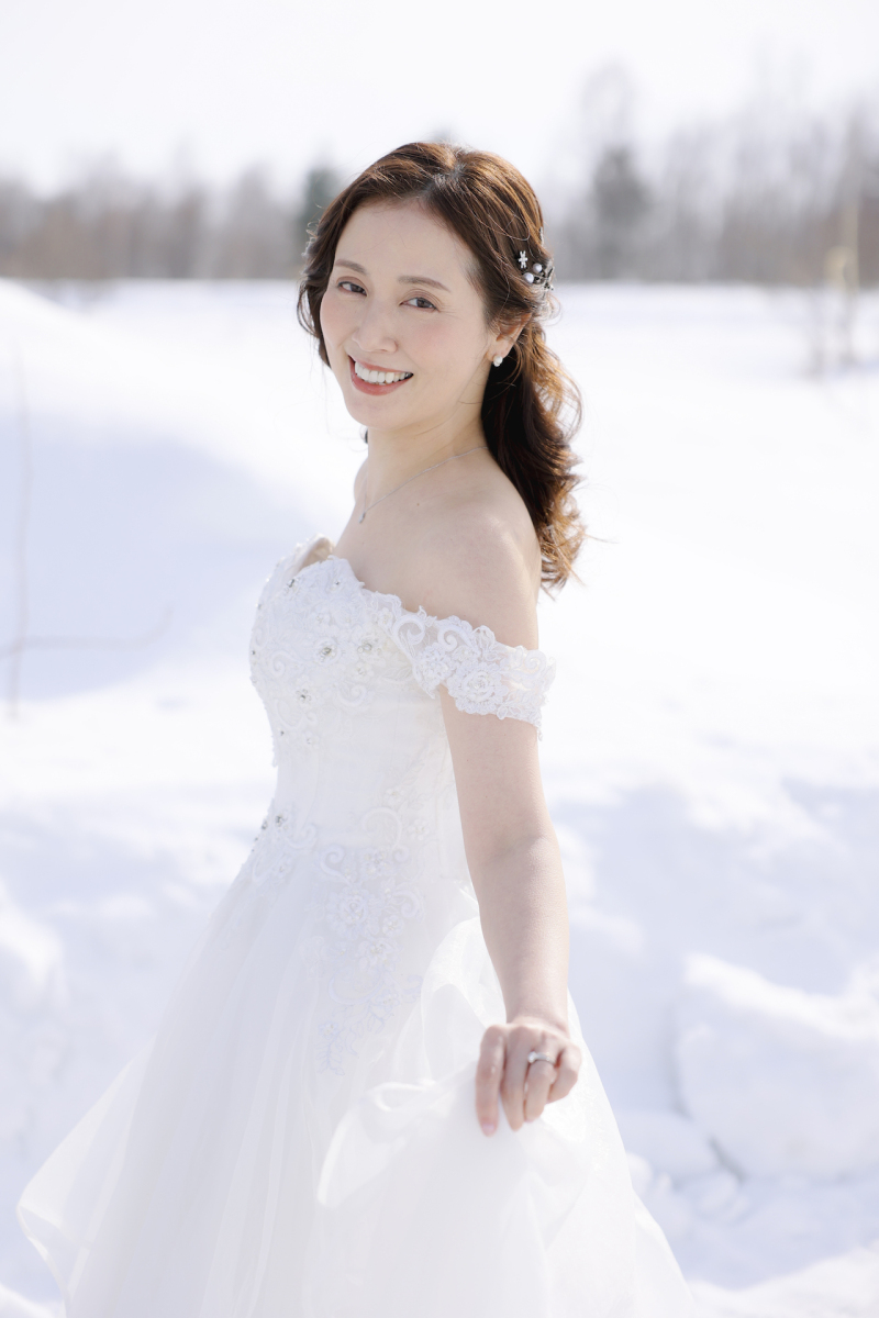 冬の北海道で撮るウェディングフォト