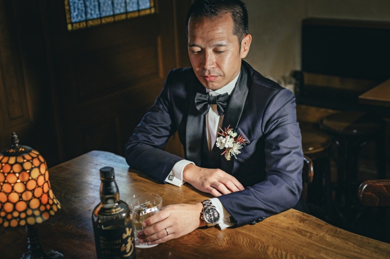 行きつけのBarでふたりらしく撮影♪