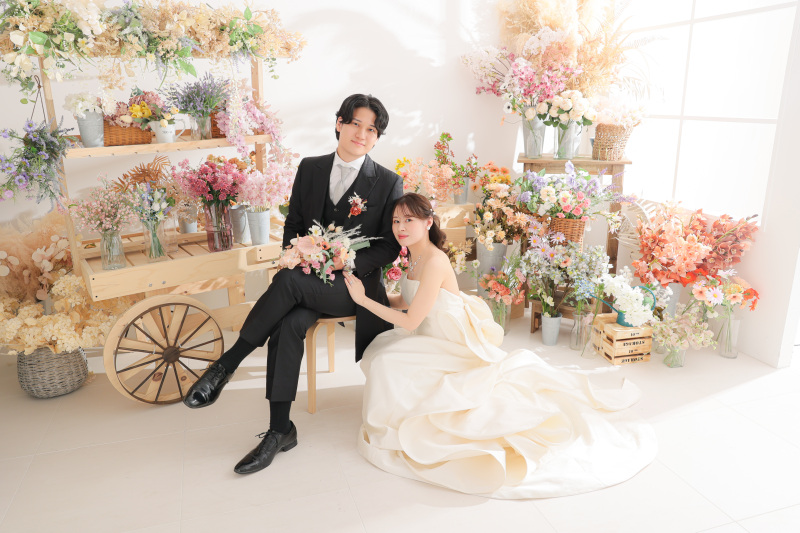 お花に囲まれたスタジオ！