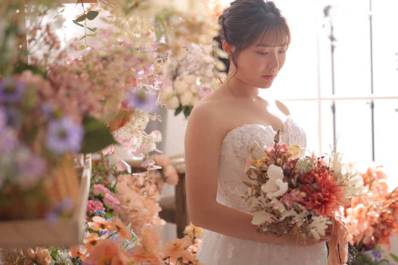 たくさんのお花に囲まれて