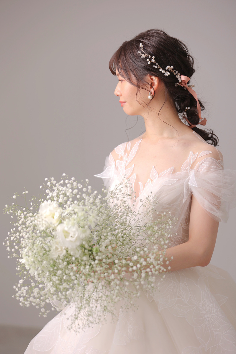 リボンを使ったアレンジでcuteで華やかに