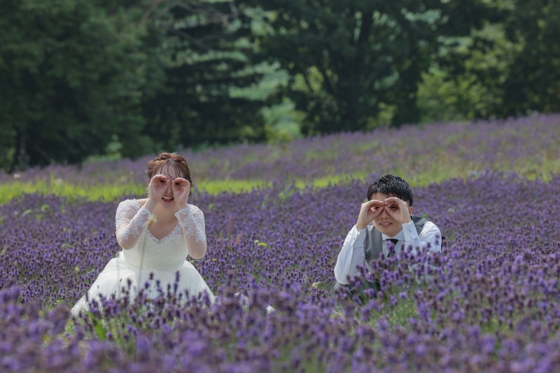 北海道のお花畑での撮影!!