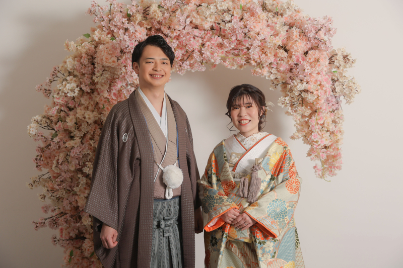 スタジオで和装・洋装撮影!