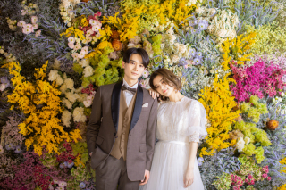 撮影スポット フラワーウォール