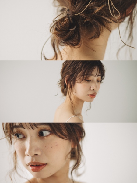 ヘアメイクでグンと可愛く見えるドレス♪