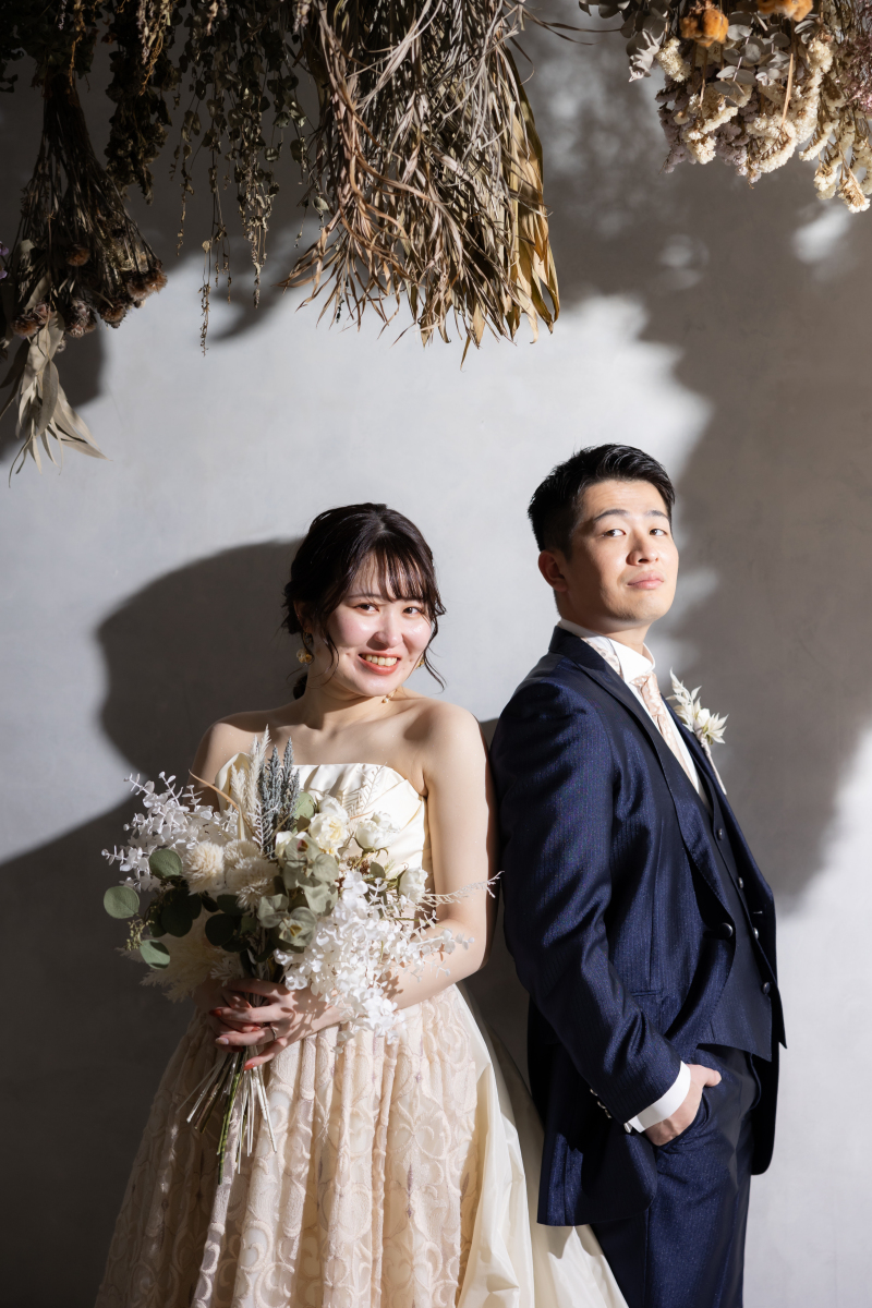 洋装ハウススタジオで華やかなウエディングフォト!