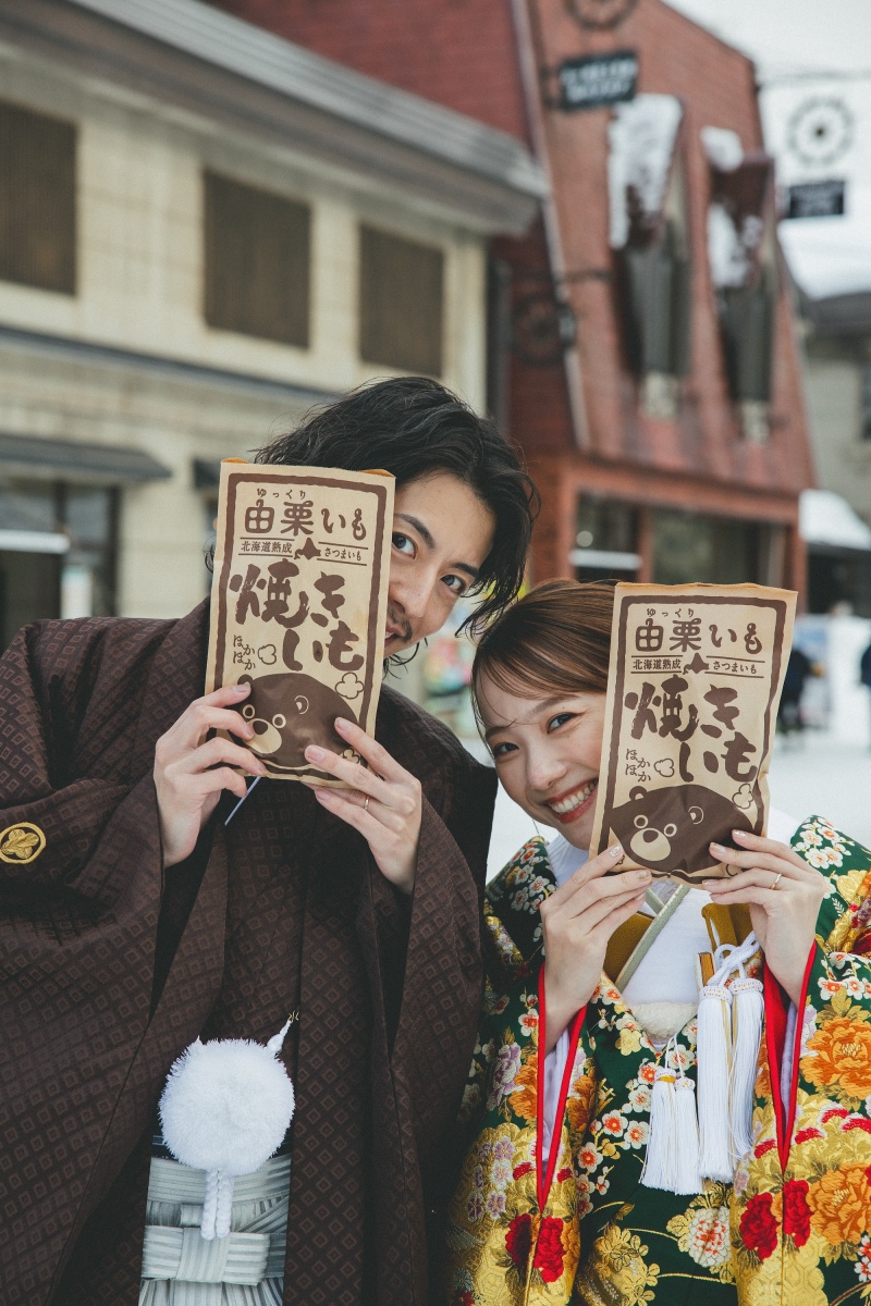 小樽の雪景色で残す、和装ロケーション撮影☃️