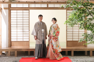 和装ウェディングを、スタジオで