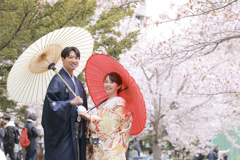 円山公園での桜×和装ロケーション！！