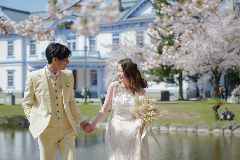 和装も洋装も!どっちも可愛い中島公園の桜ロケーション♡