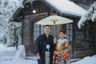 お庭&和室で撮影できる！旧永山亭で雪ロケーション♪
