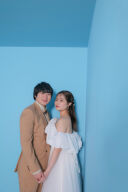  札幌店での洋装ハウススタジオの水色ブースめっちゃかわいいですよ♡