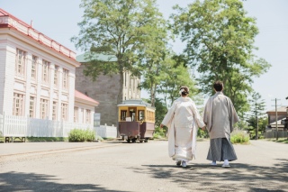ゴールデンカムイ撮影場所「開拓の村」でウエディングフォト！！
