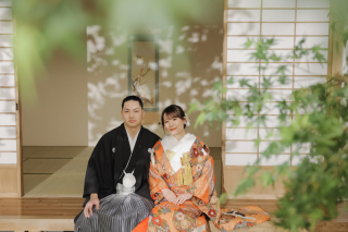 まるでロケーションフォト✨和装をより一層輝かせる屋内庭園