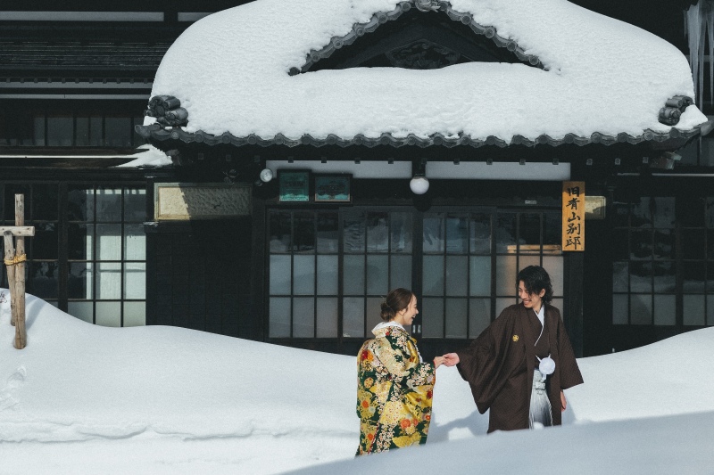 小樽の雪景色で残す、和装ロケーション撮影☃️