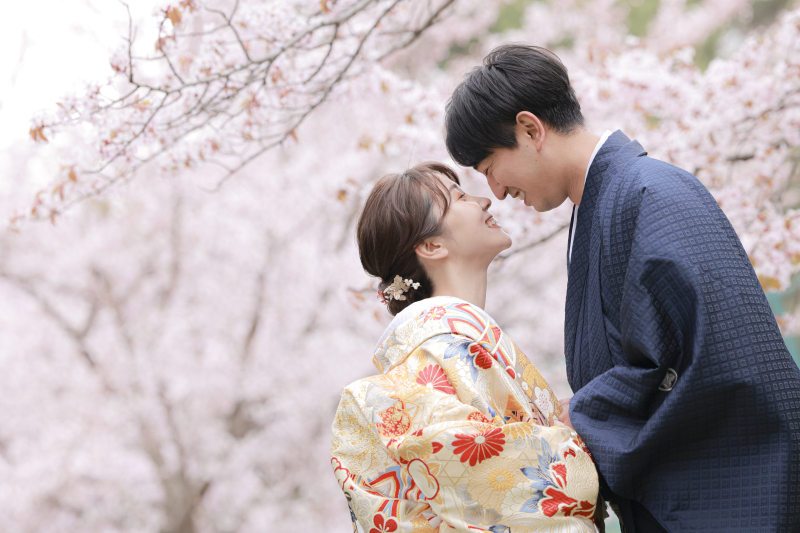 円山公園での桜×和装ロケーション！！