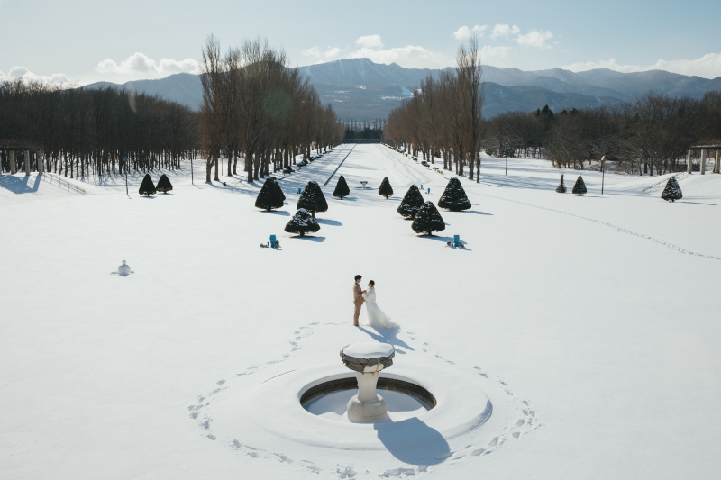 異世界へと誘う雪景色でのウェディングフォト【前田森林公園】✨