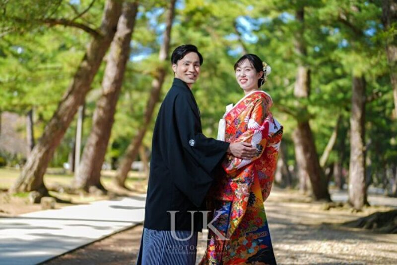 【出張撮影】お二人に縁のある場所でロケーションフォト!和装撮影が美しい季節