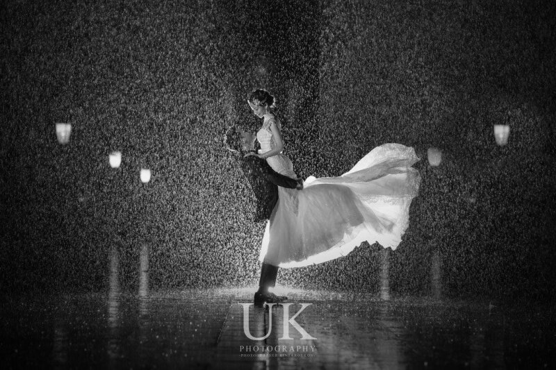 雨の日でも撮影したくなる！TEAM UK WEDDINGの美しい雨ショット！