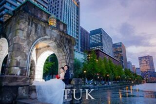 【東京駅前撮り】ウェディングフォト撮影で通り雨！ラストカットで幻想的な写真を演出