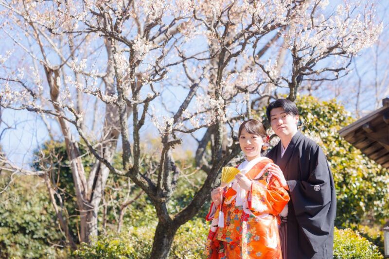 1月2月の梅フォトをご紹介＼和の魅力たっぷり昭和記念公園の和装ウエディング／