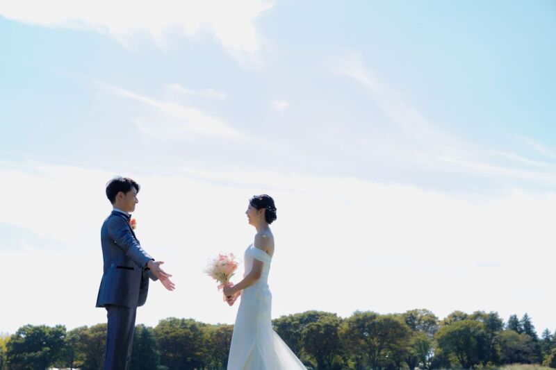 洋装フォトウエディング♡秋のコスモス畑と撮影風景をご紹介