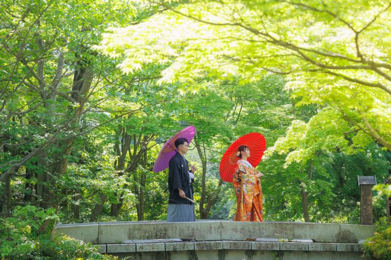和装が一層映える✨新緑シーズンの庭園フォト！