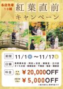 紅葉直前！！早い者勝ちキャンペーン！