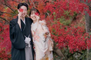 【大阪フォトウエディング】紅葉と和装との相性は◎!