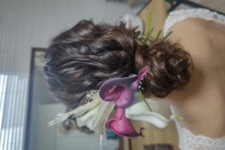 ヘアアクセサリー　造花だけど生のお花みたい！