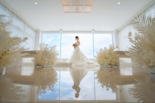 海に隣接するチャペルで撮影♬