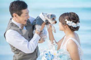 宮古島の愛犬家！フォトウェディング一緒に撮りましょう！