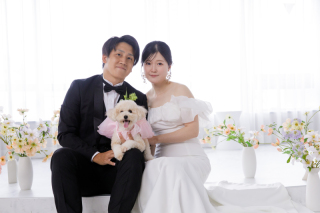 愛犬と一緒に撮影できるプラン♪