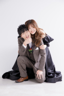 仲良しなお二人の洋装スタジオフォト☆