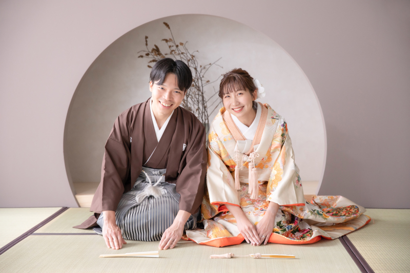 笑顔がとっても素敵なお二人♪和装スタジオ撮影!