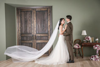 ウェディングベールを使用した神秘的なショット♪