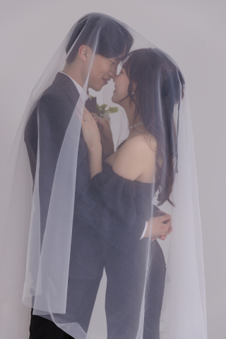 シンプル韓国風なウエディングフォト