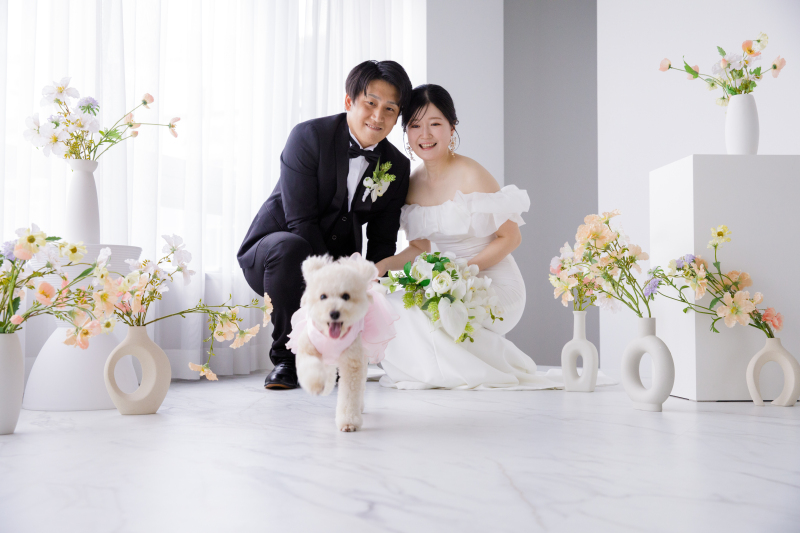 愛犬と一緒に撮影できるプラン♪