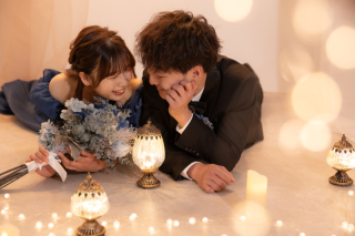 スタジオで幻想的なナイト風ショット♪