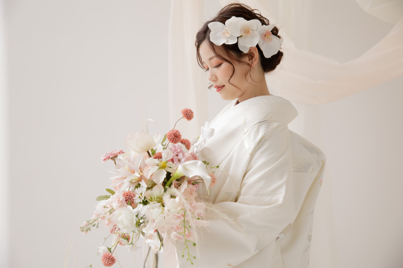 新婦ソロショットを可愛らしく♡