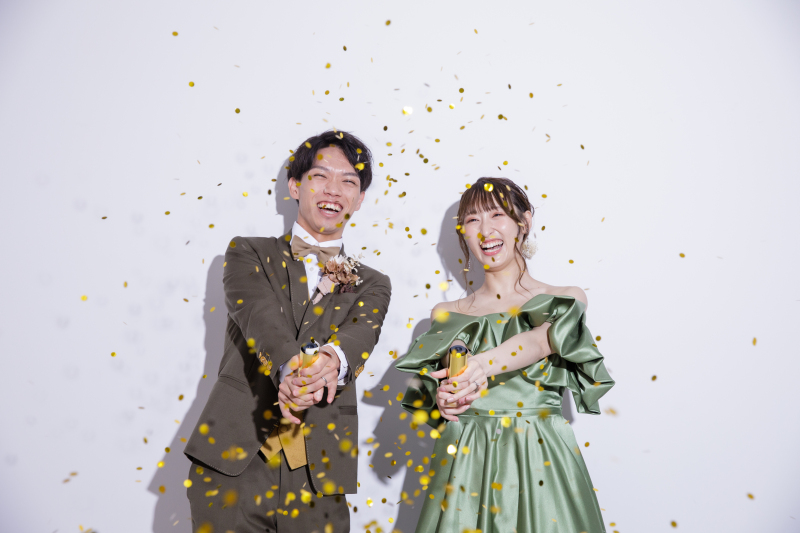 お持ち込みのアイテムを使ってお二人らしい撮影を♪