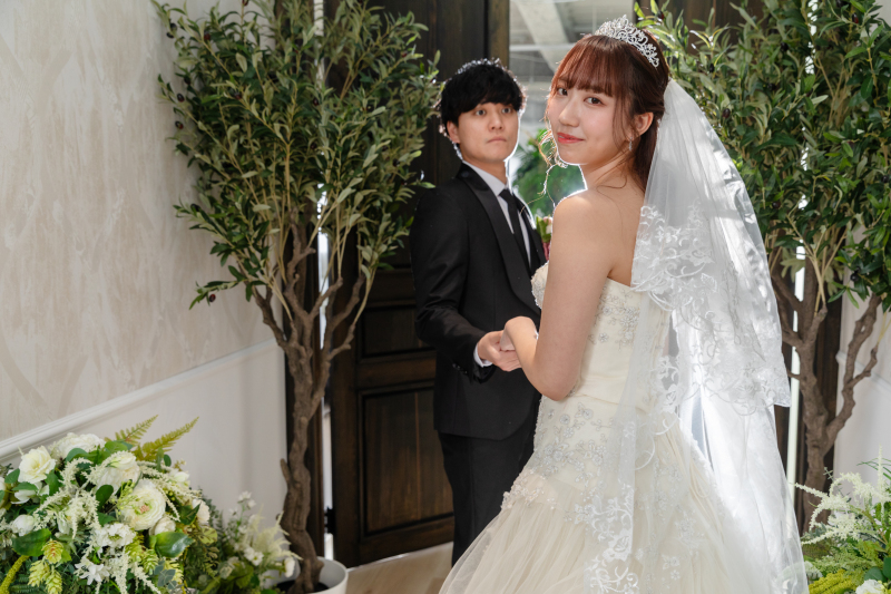 天候に左右されないスタジオ撮影☆和装+洋装98,000円