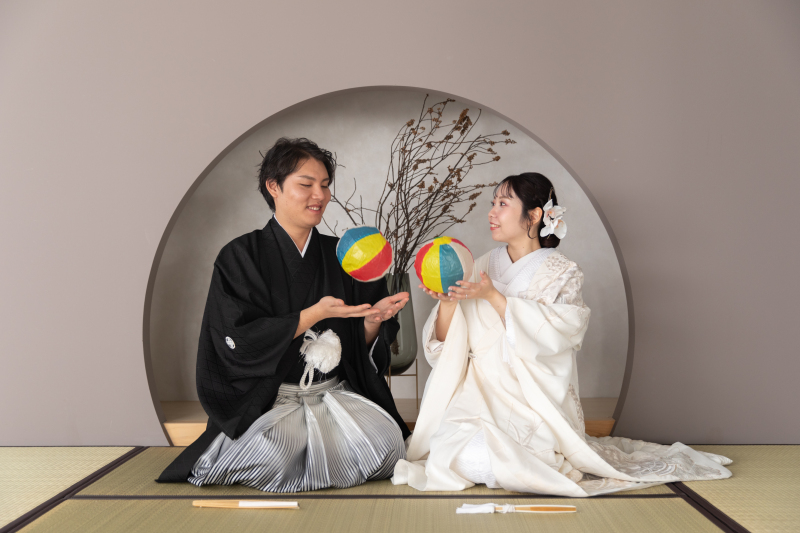 お持ち込みのアイテムを使ってお二人らしい撮影を♪