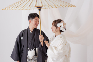 笑顔が素敵なお二人♡和装スタジオ撮影♪