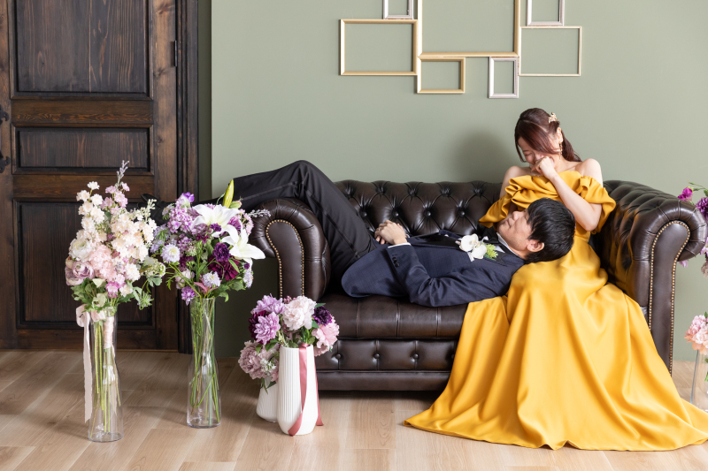 【ウェディングドレスもカラードレスも！】洋装2点スタジオ撮影 90,000円