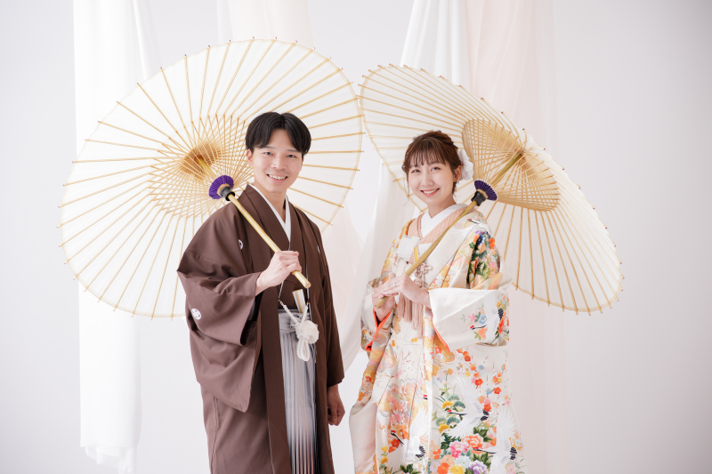 笑顔がとっても素敵なお二人♪和装スタジオ撮影!