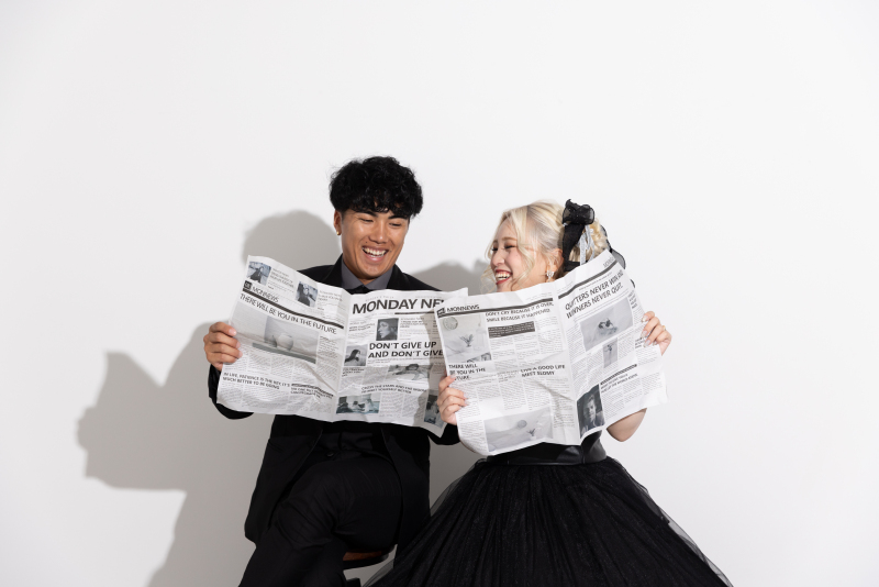 お持ち込みのアイテムを使って2人ならではの撮影を♡