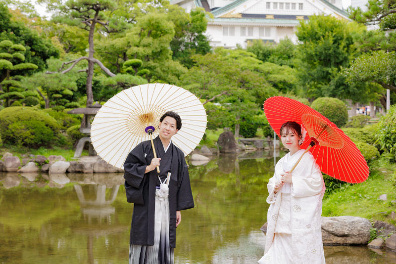 お二人らしさが素敵な和装ロケーション撮影♪