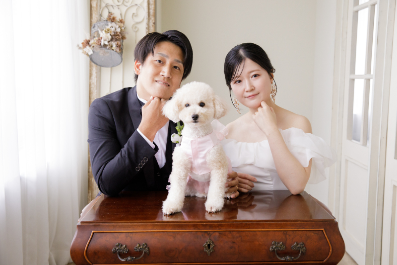 愛犬と一緒に撮影できるプラン♪