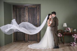 ウェディングベールを使ったおしゃれフォト♪